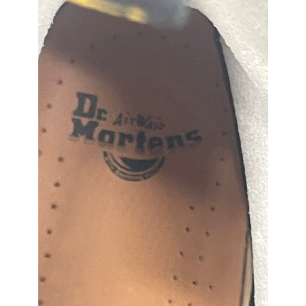 Dr. Martens White Combat Boots Women Size 10 Leather Black 8-Eye New No Box - Picture 9 of 14